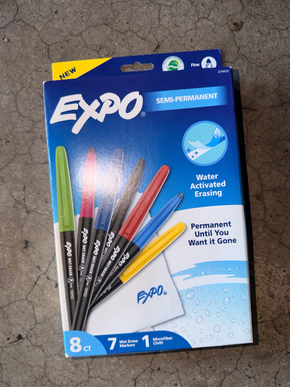 Assorted Color Semi-Permanent Markers - Blue, Red, Yellow, Green